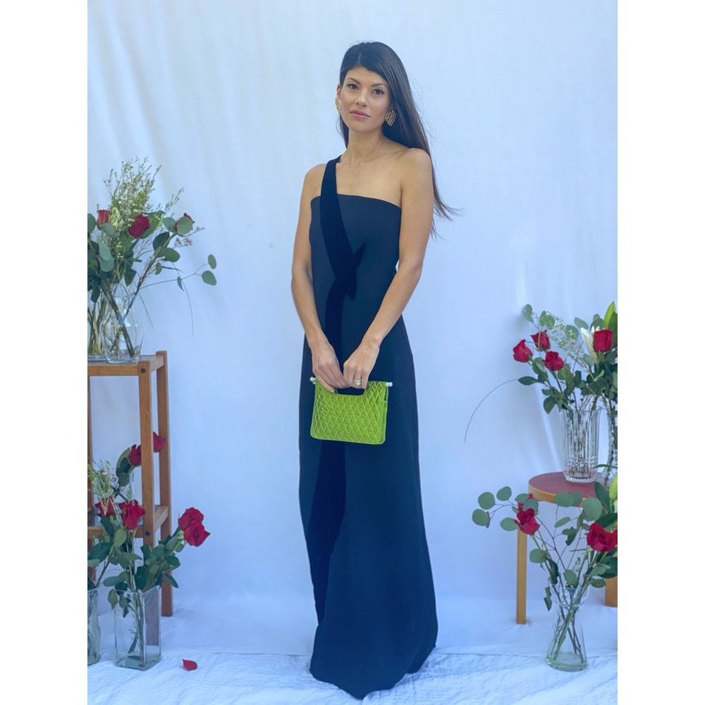 Carolina Herrera Wool & Velvet Gown & Jacket